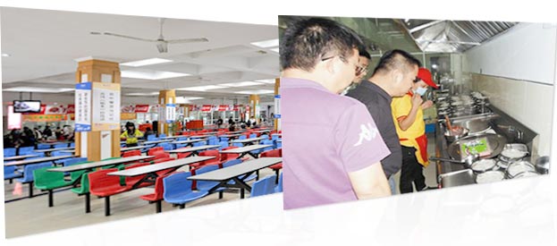 校園考場食堂用餐區(qū)、廚房操作間安裝紅外高清監(jiān)控攝像機(jī)