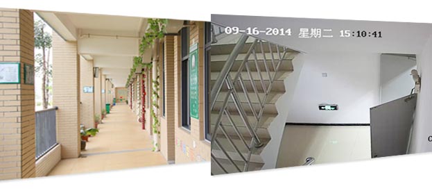 學(xué)生宿舍樓層通道、安全樓梯口高清監(jiān)控